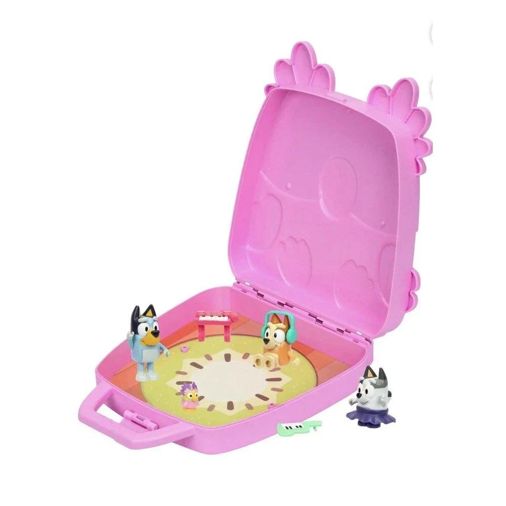 Chattermax Figure Case, Includes Bluey, Bingo, Muffin and Chattermax ~ NEW